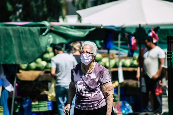 Limassol Chipre Mayo 2020 Retrato Pueblo Identificado Con Una Máscara — Foto de Stock