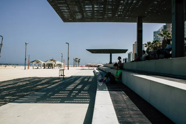 Tel Aviv Israel May 2020 View Unidentified Israeli People Having — Stock Photo, Image