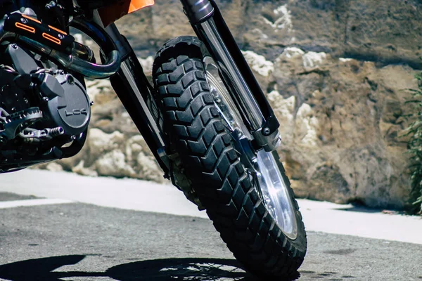 Limassol Zypern Mai 2020 Nahaufnahme Eines Ktm Motorrads Das Den — Stockfoto