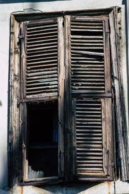 Limasol Kıbrıs Rum Kesimi 24 Mayıs 2020 Kıbrıs Rum Kesimi 'nde Limasol adasının sokaklarında bir evin cephesinin görüntüsü