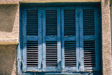 Limasol Kıbrıs Rum Kesimi 24 Mayıs 2020 Kıbrıs Rum Kesimi 'nde Limasol adasının sokaklarında bir evin cephesinin görüntüsü