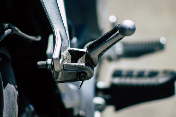 Limassol Cyprus May 2020 Closeup Motorcycle Parked Streets Limassol Cyprus — Stock Photo, Image