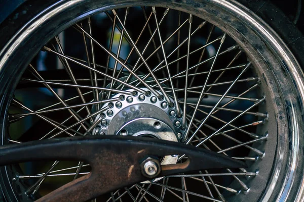 Limassol Cyprus May 2020 Closeup Motorcycle Parked Streets Limassol Cyprus — Stock Photo, Image