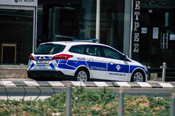 Limassol Zypern Mai 2020 Blick Auf Ein Traditionelles Zyprisches Polizeiauto — Stockfoto