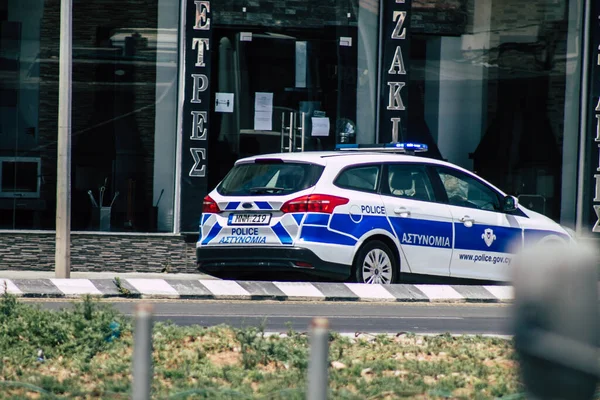 Limassol Zypern Mai 2020 Blick Auf Ein Traditionelles Zyprisches Polizeiauto — Stockfoto