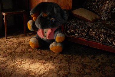 Karanlıktaki oyuncak fil                                