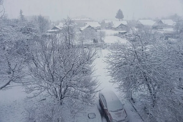 Porche Invierno Nieve — Foto de Stock