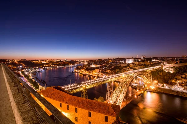 Panoramę Porto Godzinę Niebieski — Zdjęcie stockowe