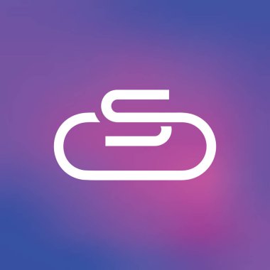 S harfi logo simgesi tasarımı