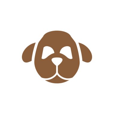 Köpek baş sembol siluet vektör