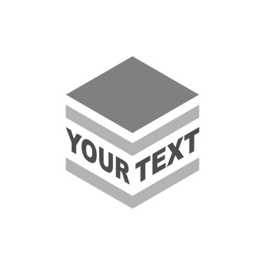 Bir kutu kapak ile 3 boyutlu vektör model gri