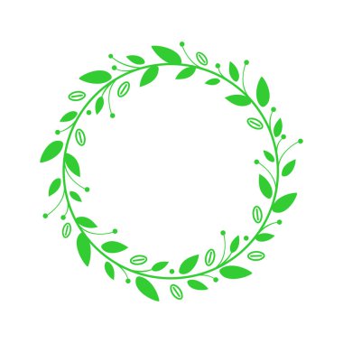 Yeşil Daire küçük tarafından dekore edilmiş farklı yaprakları