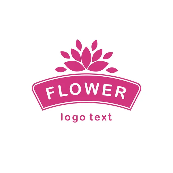Signo de marco blanco rosado con flor encima — Archivo Imágenes Vectoriales
