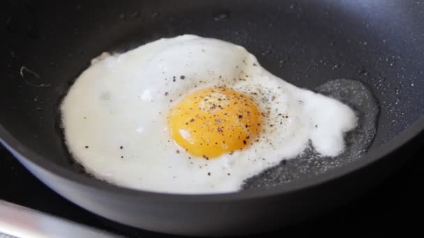 oeuf frit dans une poêle