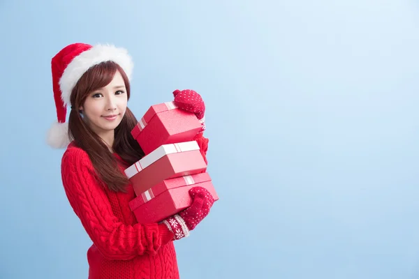 Natale bellezza donna — Foto Stock