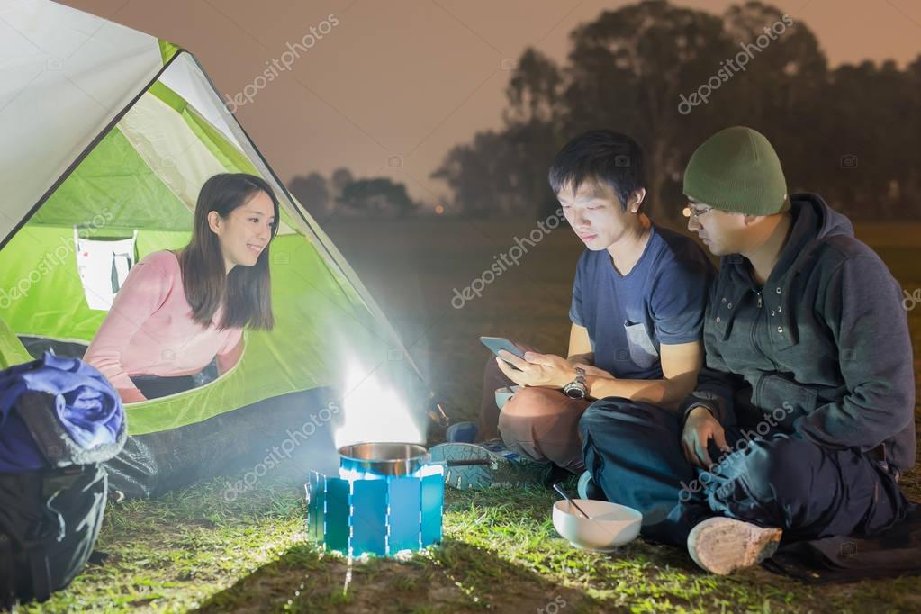 Asian black outdoor watching