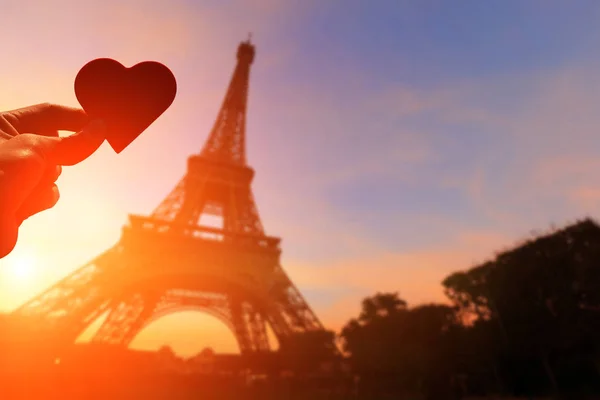 Silhouette of romantic lovers hand — Stock Photo, Image