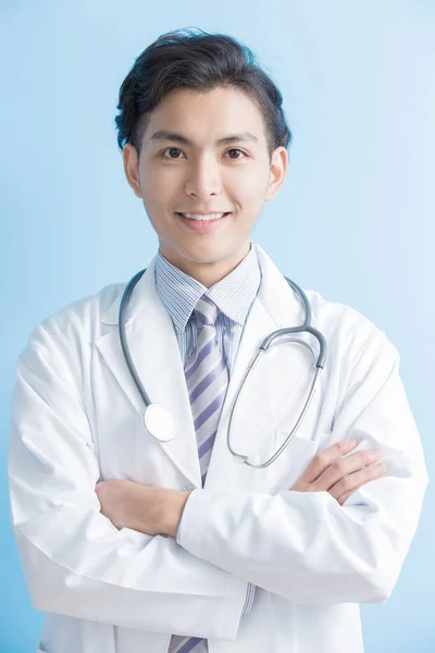 Male doctor smile to you — Stock Photo, Image