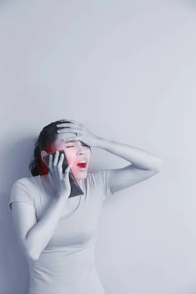 Woman have toothache — Stock Photo, Image