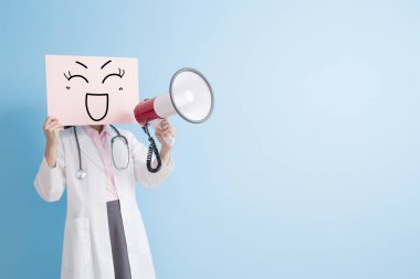 woman doctor with  smile billboard clipart