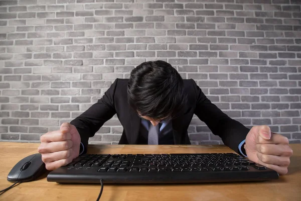 Business man feeling  depressed — Stock Photo, Image