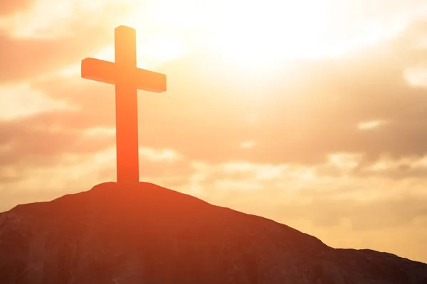 Silhouette of cross — Stock Photo, Image