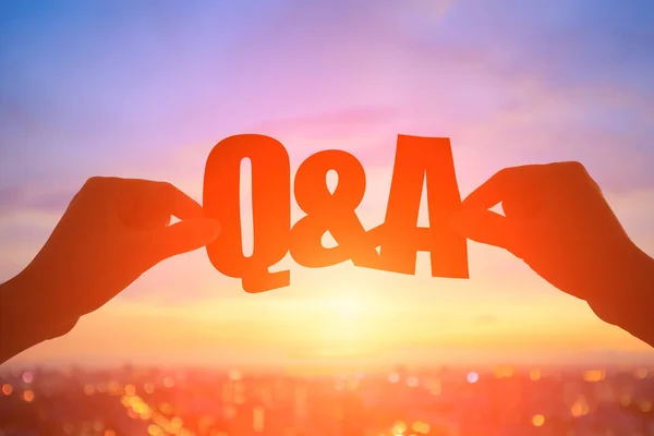 Silhouette q and a — Stock Photo, Image