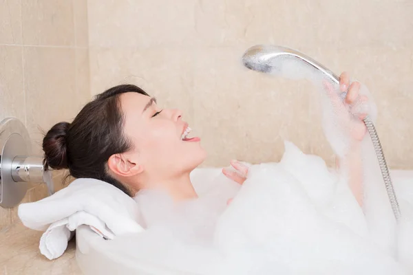 Woman take the bath — Stock Photo, Image