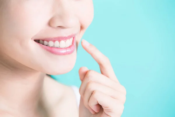 Woman with  whiten tooth Stock Image