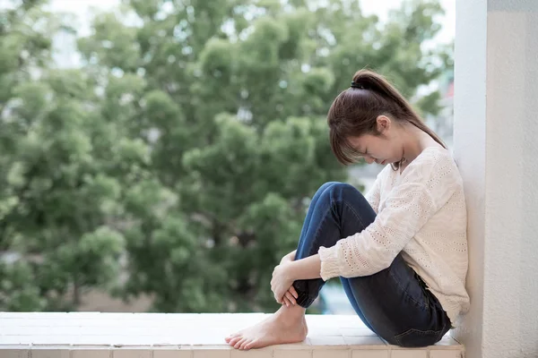 女人的感觉抑郁 — 图库照片