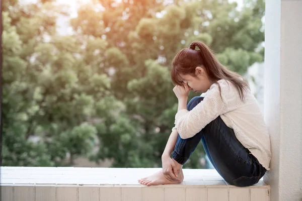 Vrouw gevoel depressie — Stockfoto