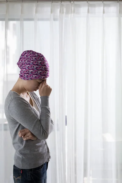 Woman suffering from cancer — Stock Photo, Image