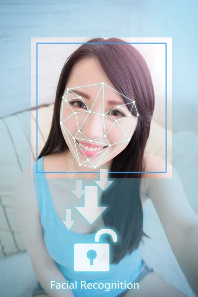 Concepto de reconocimiento facial —  Fotos de Stock