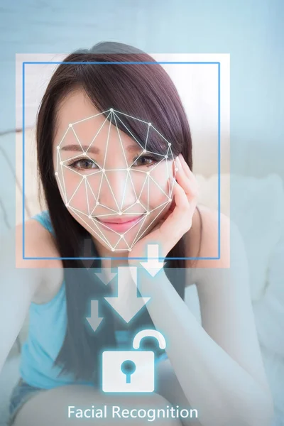Concepto de reconocimiento facial — Foto de Stock