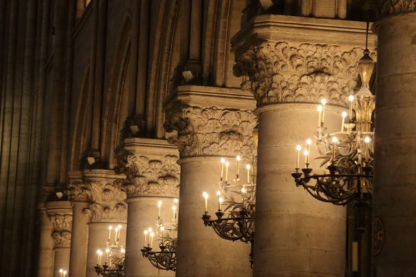 Velas en Notre Dame — Foto de Stock