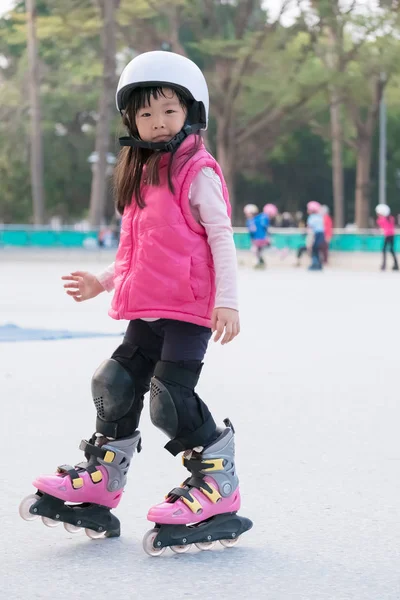 Stock image  cute girl  skating