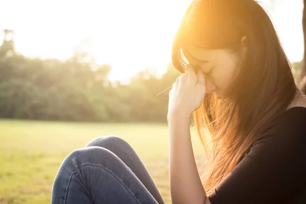 Kvinna känsla depression — Stockfoto