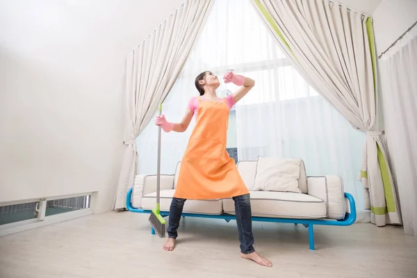 Cleaner in the living room — Stock Photo, Image