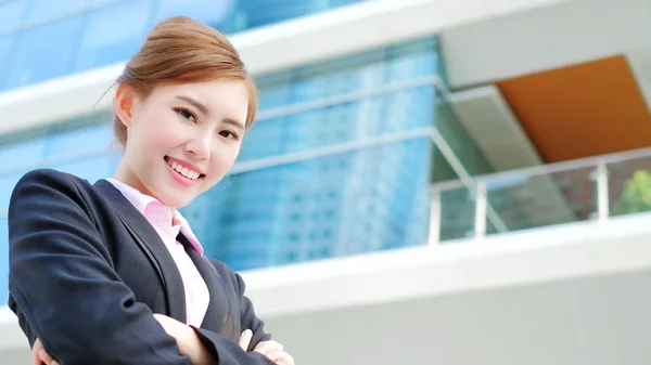 Business woman smiling — Stock Photo, Image