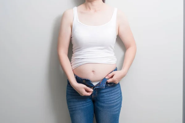 Mujer gorda con sobrepeso — Foto de Stock