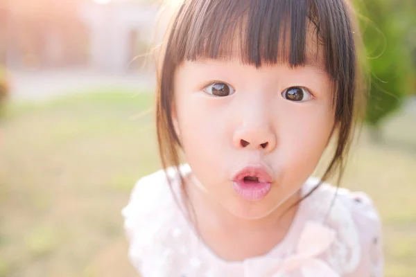 Cute girl smiling  happily Stock Image