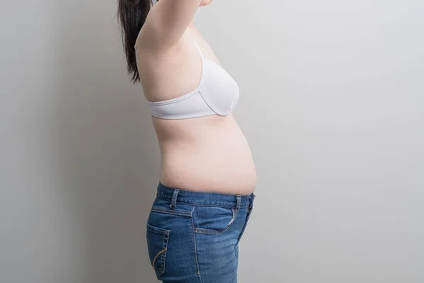 Dikke overgewicht vrouw — Stockfoto
