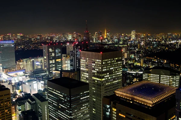 Vackra Tokyo Nattscen Skjuten Japan — Stockfoto