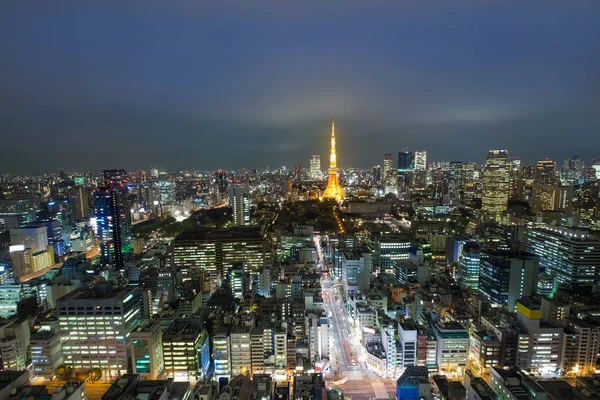 Mooie Tokio Nachtscène Geschoten Japan — Stockfoto