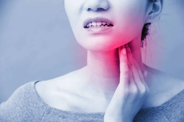 Женщин Проблемами Щитовидной Железы Здоровье — стоковое фото