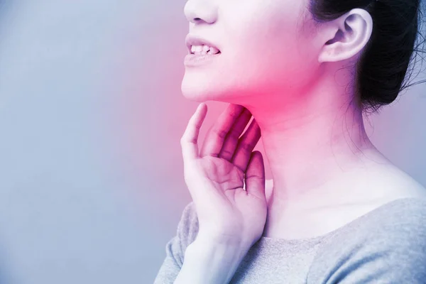 Женщин Проблемами Щитовидной Железы Здоровье — стоковое фото