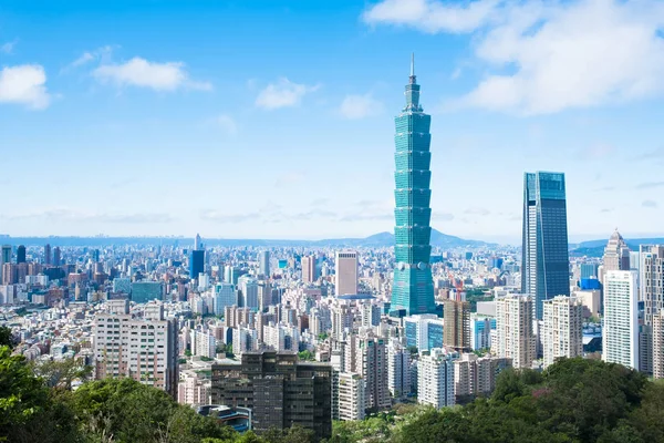 Tayvan Taipei City Panorama Sabah — Stok fotoğraf