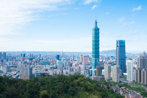 Tayvan Taipei City Panorama Sabah — Stok fotoğraf