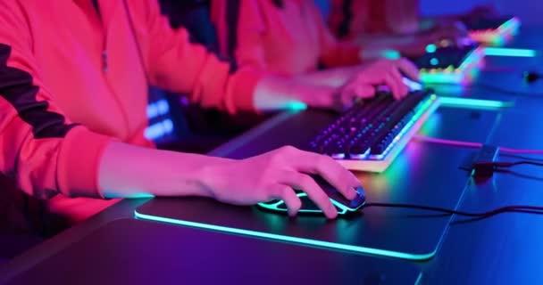 Mysz i klawiatura Esport RGB — Wideo stockowe