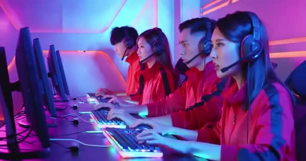 支持esport的游戏玩家感到很不高兴 — 图库视频影像